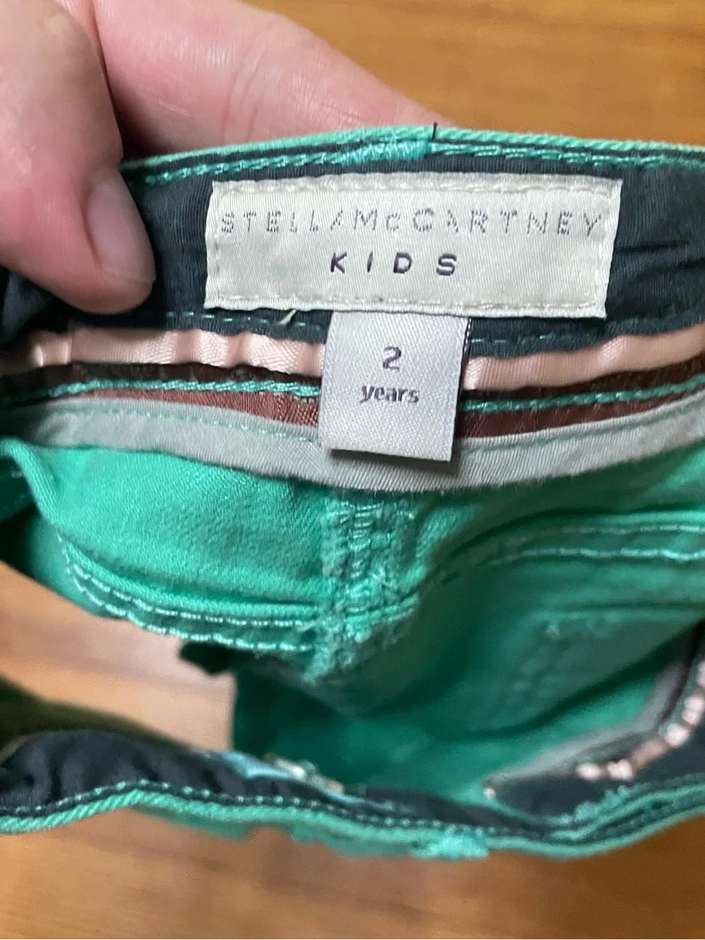 Stella McCartney Kids Turquoise Green Kids Shorts Size 2